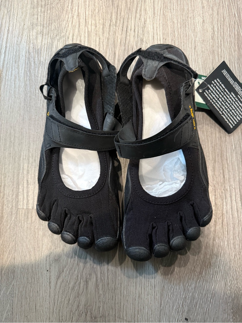 Vibram Women's Black Five-Toe Strap Sandals